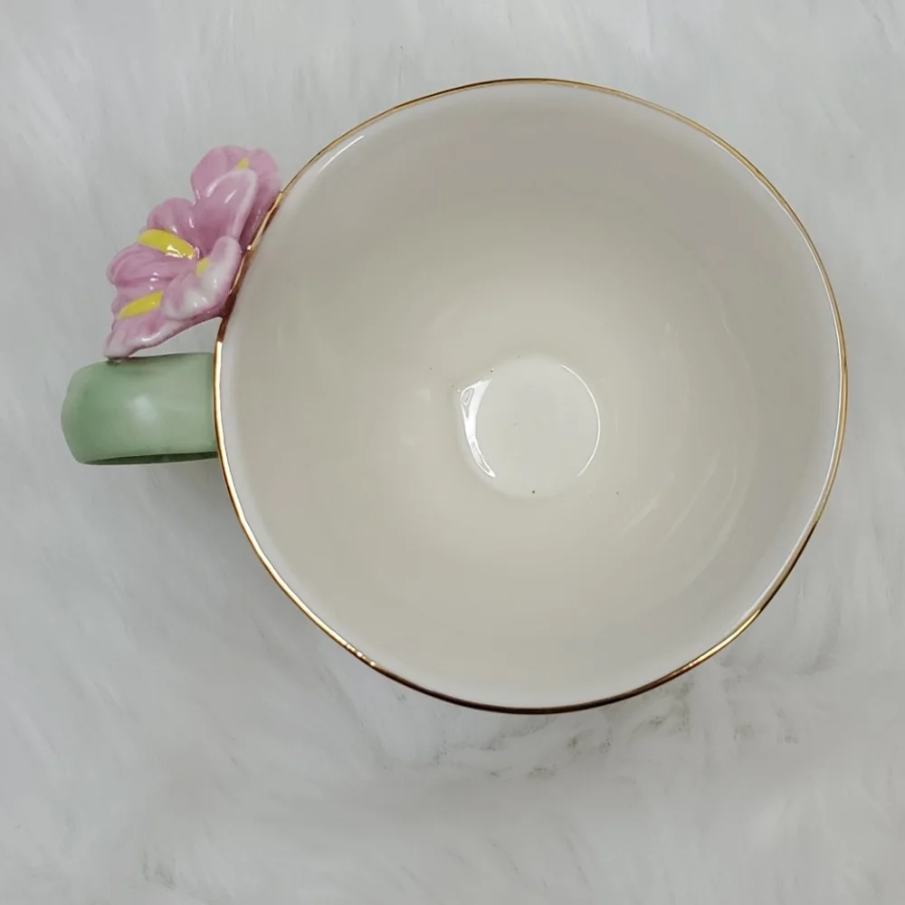 Lena Liu Daffodil Concerto Teacup Saucer Bradford Edition Floral Collectible Dis